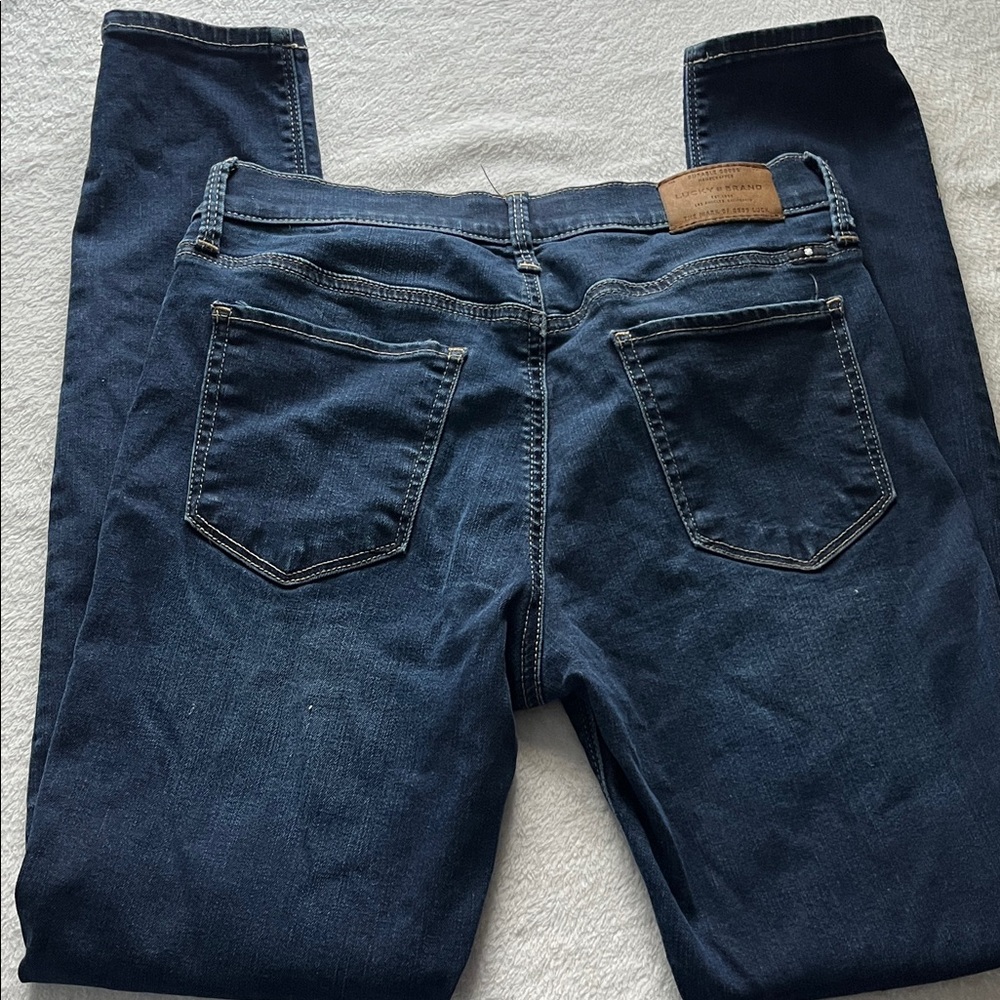 Lucky Brand Dark Indigo Women's Skinny Jeans - Picture 4 of 8
